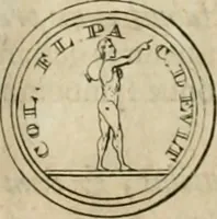 An illustration from Numismata ærea imperatorum, augustarum, et cæsarum, in coloniis, municilpiis, et urbibus jure latio donatis, ex omni modulo percussa (1695)