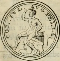 An illustration from Numismata ærea imperatorum, augustarum, et cæsarum, in coloniis, municilpiis, et urbibus jure latio donatis, ex omni modulo percussa (1695)