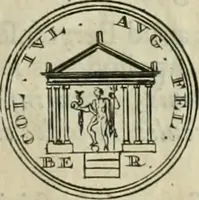 An illustration from Numismata ærea imperatorum, augustarum, et cæsarum, in coloniis, municilpiis, et urbibus jure latio donatis, ex omni modulo percussa (1695)