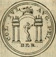 An illustration from Numismata ærea imperatorum, augustarum, et cæsarum, in coloniis, municilpiis, et urbibus jure latio donatis, ex omni modulo percussa (1695)