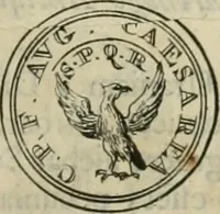 An illustration from Numismata ærea imperatorum, augustarum, et cæsarum, in coloniis, municilpiis, et urbibus jure latio donatis, ex omni modulo percussa (1695)