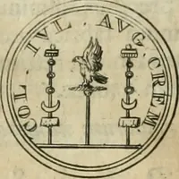 An illustration from Numismata ærea imperatorum, augustarum, et cæsarum, in coloniis, municilpiis, et urbibus jure latio donatis, ex omni modulo percussa (1695)