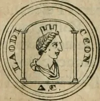 An illustration from Numismata ærea imperatorum, augustarum, et cæsarum, in coloniis, municilpiis, et urbibus jure latio donatis, ex omni modulo percussa (1695)