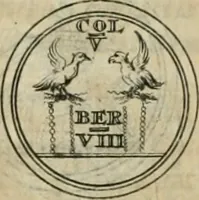 An illustration from Numismata ærea imperatorum, augustarum, et cæsarum, in coloniis, municilpiis, et urbibus jure latio donatis, ex omni modulo percussa (1695)
