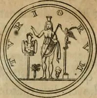 An illustration from Numismata ærea imperatorum, augustarum, et cæsarum, in coloniis, municilpiis, et urbibus jure latio donatis, ex omni modulo percussa (1695)