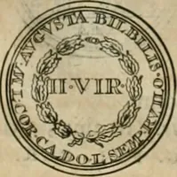 An illustration from Numismata ærea imperatorum, augustarum, et cæsarum, in coloniis, municilpiis, et urbibus jure latio donatis, ex omni modulo percussa (1695)