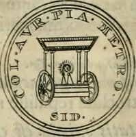 An illustration from Numismata ærea imperatorum, augustarum, et cæsarum, in coloniis, municilpiis, et urbibus jure latio donatis, ex omni modulo percussa (1695)