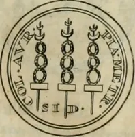 An illustration from Numismata ærea imperatorum, augustarum, et cæsarum, in coloniis, municilpiis, et urbibus jure latio donatis, ex omni modulo percussa (1695)