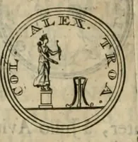 An illustration from Numismata ærea imperatorum, augustarum, et cæsarum, in coloniis, municilpiis, et urbibus jure latio donatis, ex omni modulo percussa (1695)