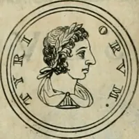 An illustration from Numismata ærea imperatorum, augustarum, et cæsarum, in coloniis, municilpiis, et urbibus jure latio donatis, ex omni modulo percussa (1695)