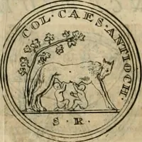 An illustration from Numismata ærea imperatorum, augustarum, et cæsarum, in coloniis, municilpiis, et urbibus jure latio donatis, ex omni modulo percussa (1695)