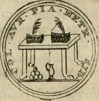 An illustration from Numismata ærea imperatorum, augustarum, et cæsarum, in coloniis, municilpiis, et urbibus jure latio donatis, ex omni modulo percussa (1695)