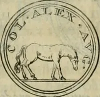 An illustration from Numismata ærea imperatorum, augustarum, et cæsarum, in coloniis, municilpiis, et urbibus jure latio donatis, ex omni modulo percussa (1695)