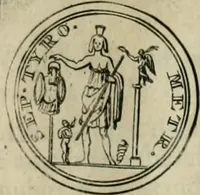 An illustration from Numismata ærea imperatorum, augustarum, et cæsarum, in coloniis, municilpiis, et urbibus jure latio donatis, ex omni modulo percussa (1695)