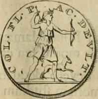 An illustration from Numismata ærea imperatorum, augustarum, et cæsarum, in coloniis, municilpiis, et urbibus jure latio donatis, ex omni modulo percussa (1695)