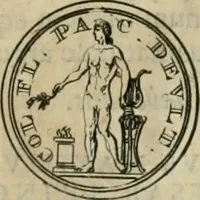 An illustration from Numismata ærea imperatorum, augustarum, et cæsarum, in coloniis, municilpiis, et urbibus jure latio donatis, ex omni modulo percussa (1695)