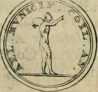 An illustration from Numismata ærea imperatorum, augustarum, et cæsarum, in coloniis, municilpiis, et urbibus jure latio donatis, ex omni modulo percussa (1695)