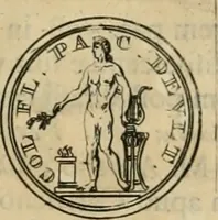 An illustration from Numismata ærea imperatorum, augustarum, et cæsarum, in coloniis, municilpiis, et urbibus jure latio donatis, ex omni modulo percussa (1695)