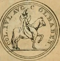 An illustration from Numismata ærea imperatorum, augustarum, et cæsarum, in coloniis, municilpiis, et urbibus jure latio donatis, ex omni modulo percussa (1695)