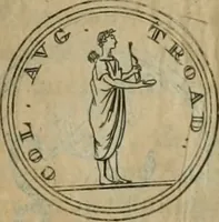 An illustration from Numismata ærea imperatorum, augustarum, et cæsarum, in coloniis, municilpiis, et urbibus jure latio donatis, ex omni modulo percussa (1695)