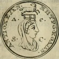 An illustration from Numismata ærea imperatorum, augustarum, et cæsarum, in coloniis, municilpiis, et urbibus jure latio donatis, ex omni modulo percussa (1695)