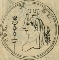 An illustration from Numismata ærea imperatorum, augustarum, et cæsarum, in coloniis, municilpiis, et urbibus jure latio donatis, ex omni modulo percussa (1695)