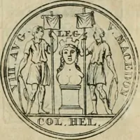 An illustration from Numismata ærea imperatorum, augustarum, et cæsarum, in coloniis, municilpiis, et urbibus jure latio donatis, ex omni modulo percussa (1695)
