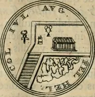 An illustration from Numismata ærea imperatorum, augustarum, et cæsarum, in coloniis, municilpiis, et urbibus jure latio donatis, ex omni modulo percussa (1695)