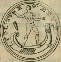 An illustration from Numismata ærea imperatorum, augustarum, et cæsarum, in coloniis, municilpiis, et urbibus jure latio donatis, ex omni modulo percussa (1695)