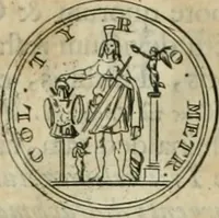 An illustration from Numismata ærea imperatorum, augustarum, et cæsarum, in coloniis, municilpiis, et urbibus jure latio donatis, ex omni modulo percussa (1695)
