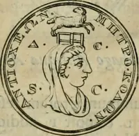 An illustration from Numismata ærea imperatorum, augustarum, et cæsarum, in coloniis, municilpiis, et urbibus jure latio donatis, ex omni modulo percussa (1695)