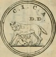 An illustration from Numismata ærea imperatorum, augustarum, et cæsarum, in coloniis, municilpiis, et urbibus jure latio donatis, ex omni modulo percussa (1695)