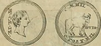 An illustration from Numismata ærea imperatorum, augustarum, et cæsarum, in coloniis, municilpiis, et urbibus jure latio donatis, ex omni modulo percussa (1695)