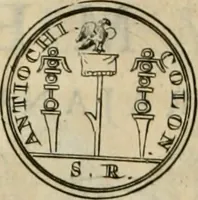 An illustration from Numismata ærea imperatorum, augustarum, et cæsarum, in coloniis, municilpiis, et urbibus jure latio donatis, ex omni modulo percussa (1695)