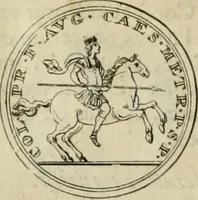 An illustration from Numismata ærea imperatorum, augustarum, et cæsarum, in coloniis, municilpiis, et urbibus jure latio donatis, ex omni modulo percussa (1695)