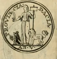 An illustration from Numismata ærea imperatorum, augustarum, et cæsarum, in coloniis, municilpiis, et urbibus jure latio donatis, ex omni modulo percussa (1695)