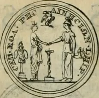 An illustration from Numismata ærea imperatorum, augustarum, et cæsarum, in coloniis, municilpiis, et urbibus jure latio donatis, ex omni modulo percussa (1695)