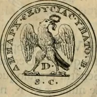 An illustration from Numismata ærea imperatorum, augustarum, et cæsarum, in coloniis, municilpiis, et urbibus jure latio donatis, ex omni modulo percussa (1695)