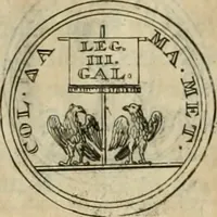 An illustration from Numismata ærea imperatorum, augustarum, et cæsarum, in coloniis, municilpiis, et urbibus jure latio donatis, ex omni modulo percussa (1695)