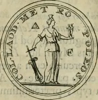 An illustration from Numismata ærea imperatorum, augustarum, et cæsarum, in coloniis, municilpiis, et urbibus jure latio donatis, ex omni modulo percussa (1695)