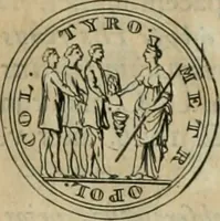 An illustration from Numismata ærea imperatorum, augustarum, et cæsarum, in coloniis, municilpiis, et urbibus jure latio donatis, ex omni modulo percussa (1695)
