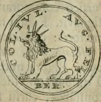 An illustration from Numismata ærea imperatorum, augustarum, et cæsarum, in coloniis, municilpiis, et urbibus jure latio donatis, ex omni modulo percussa (1695)