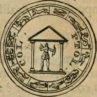 An illustration from Numismata ærea imperatorum, augustarum, et cæsarum, in coloniis, municilpiis, et urbibus jure latio donatis, ex omni modulo percussa (1695)