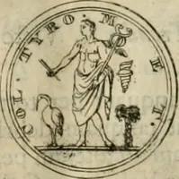 An illustration from Numismata ærea imperatorum, augustarum, et cæsarum, in coloniis, municilpiis, et urbibus jure latio donatis, ex omni modulo percussa (1695)