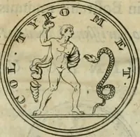 An illustration from Numismata ærea imperatorum, augustarum, et cæsarum, in coloniis, municilpiis, et urbibus jure latio donatis, ex omni modulo percussa (1695)