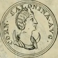 An illustration from Numismata ærea imperatorum, augustarum, et cæsarum, in coloniis, municilpiis, et urbibus jure latio donatis, ex omni modulo percussa (1695)