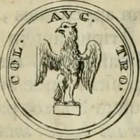 An illustration from Numismata ærea imperatorum, augustarum, et cæsarum, in coloniis, municilpiis, et urbibus jure latio donatis, ex omni modulo percussa (1695)