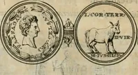 An illustration from Numismata ærea imperatorum, augustarum, et cæsarum, in coloniis, municilpiis, et urbibus jure latio donatis, ex omni modulo percussa (1695)