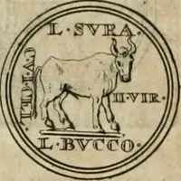 An illustration from Numismata ærea imperatorum, augustarum, et cæsarum, in coloniis, municilpiis, et urbibus jure latio donatis, ex omni modulo percussa (1695)