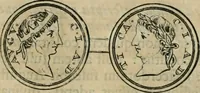An illustration from Numismata ærea imperatorum, augustarum, et cæsarum, in coloniis, municilpiis, et urbibus jure latio donatis, ex omni modulo percussa (1695)